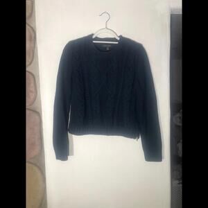 Blue banana republic knit side zip sweater
